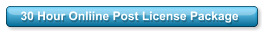30 Hour Onliine Post License Package